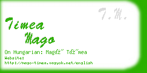 timea mago business card